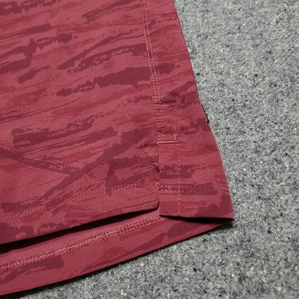 Public Rec Shorts Mens 30 Red Flex Lined Performance Stretch Elastic Waist 7